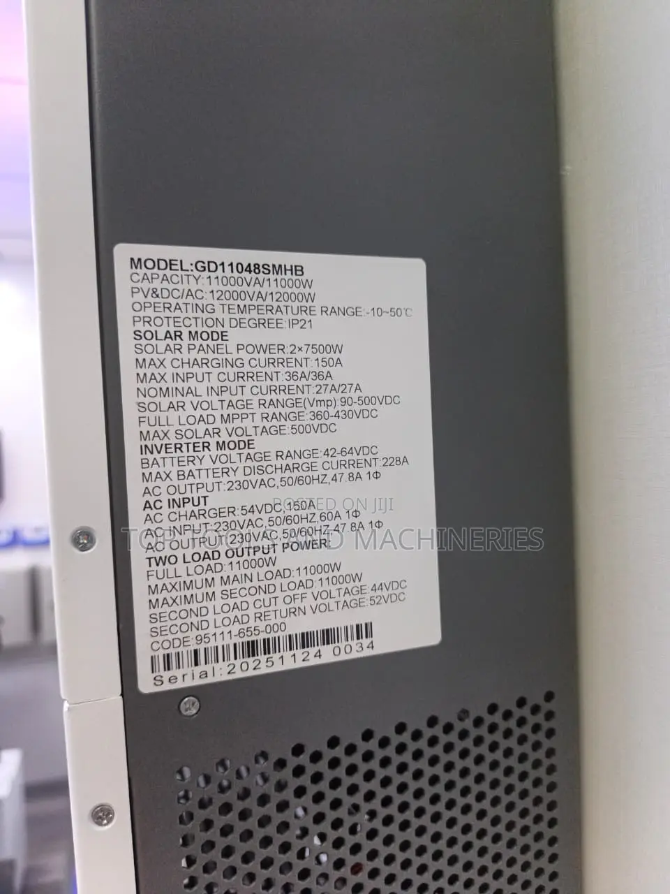 Hepu 11Kva 1100W 48V Hybrid Solar Inverter With Lithium Communication