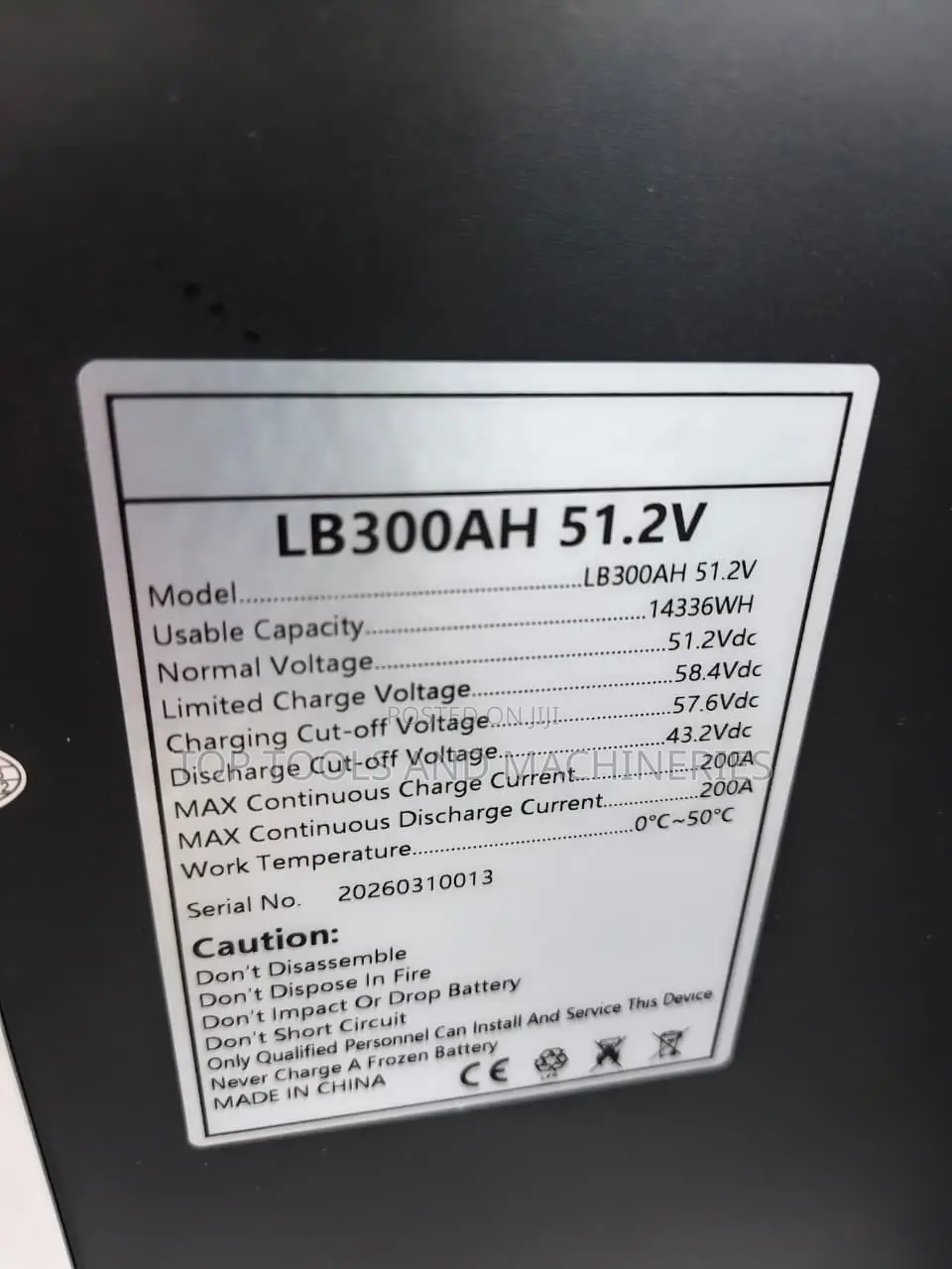Hepu 15Kw LB300AH/51.2V 200AH Lithium Battery With 7 Years Warranty