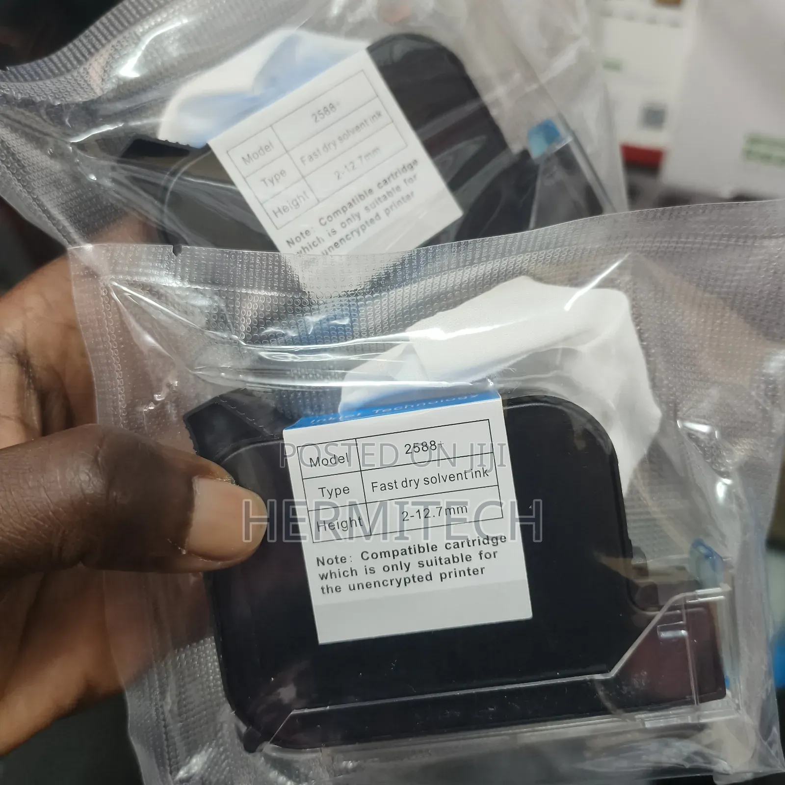 12.7mm Inkjet Printer Coding Cartridge Available Black Colour