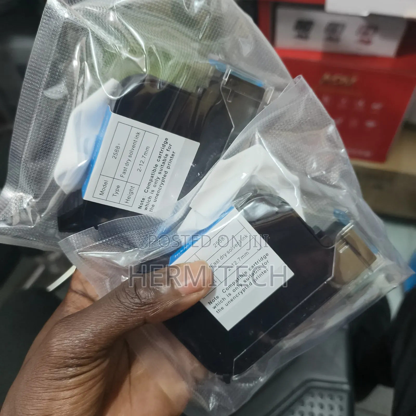 12.7mm Inkjet Printer Coding Cartridge Available Black Colour