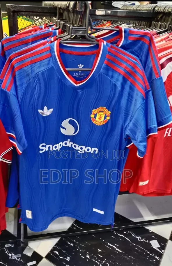 Manchester United New Seasons All Jerseys. Home Away and Third Kit