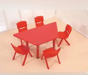 Kindergarten Table: Plastic Trapezoidal Table for Kids
