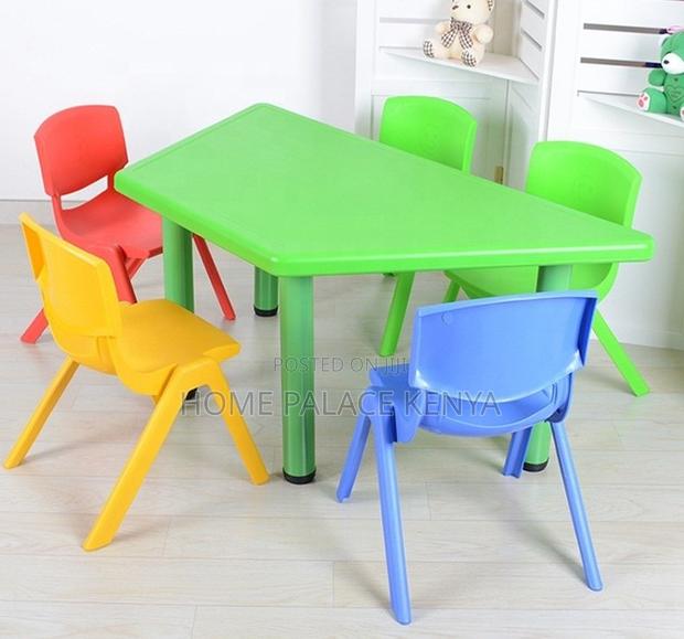 Kindergarten Table: Plastic Trapezoidal Table for Kids - thumbnail 9
