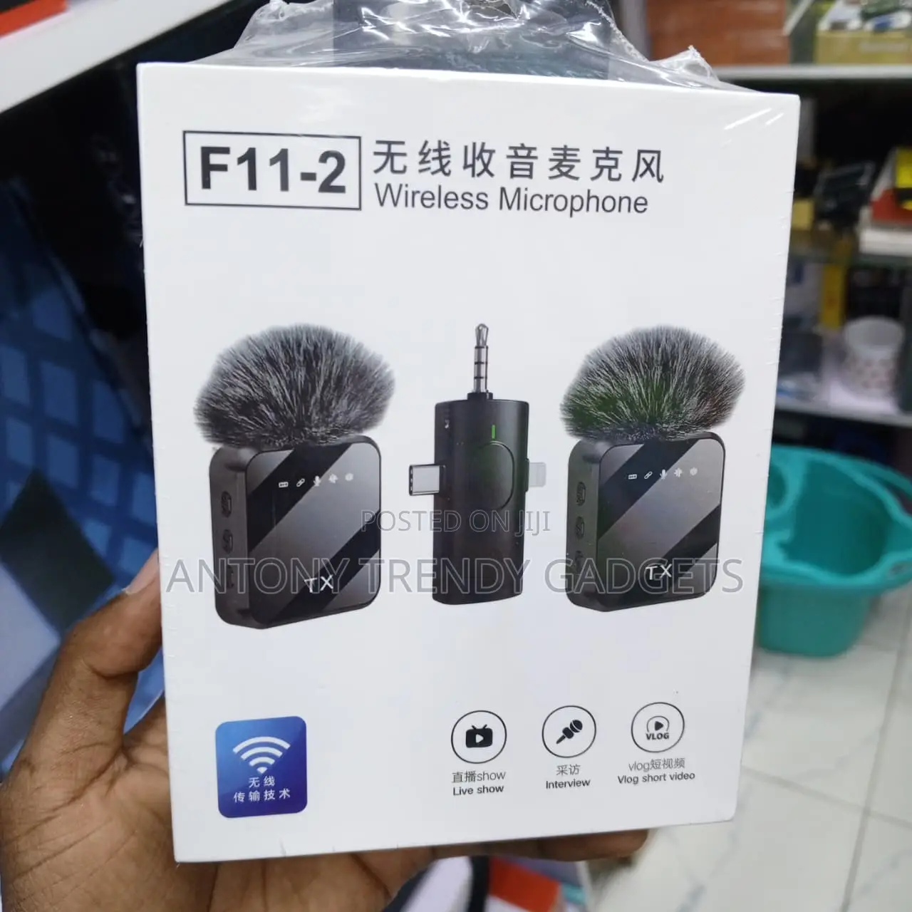 F11-2 Dual Clip-on Microphone for Vlogging Live Streaming