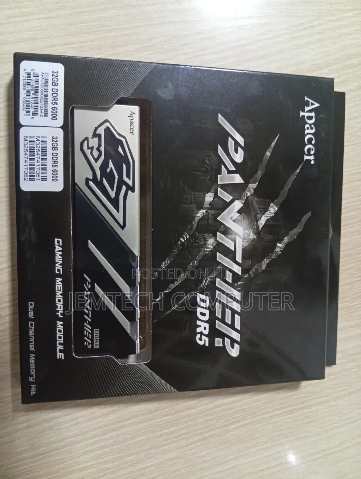 PANTHER DDR5 32Gb (16gb*2) Desktop 6000mt/S RAM Kit With Heatsink