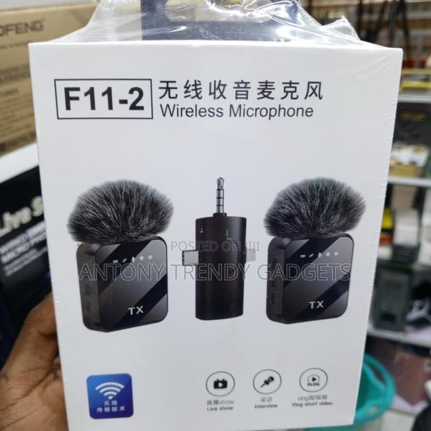F11-2 3-in-1 Wireless Lavalier Microphone for iPhone Android - thumbnail 2