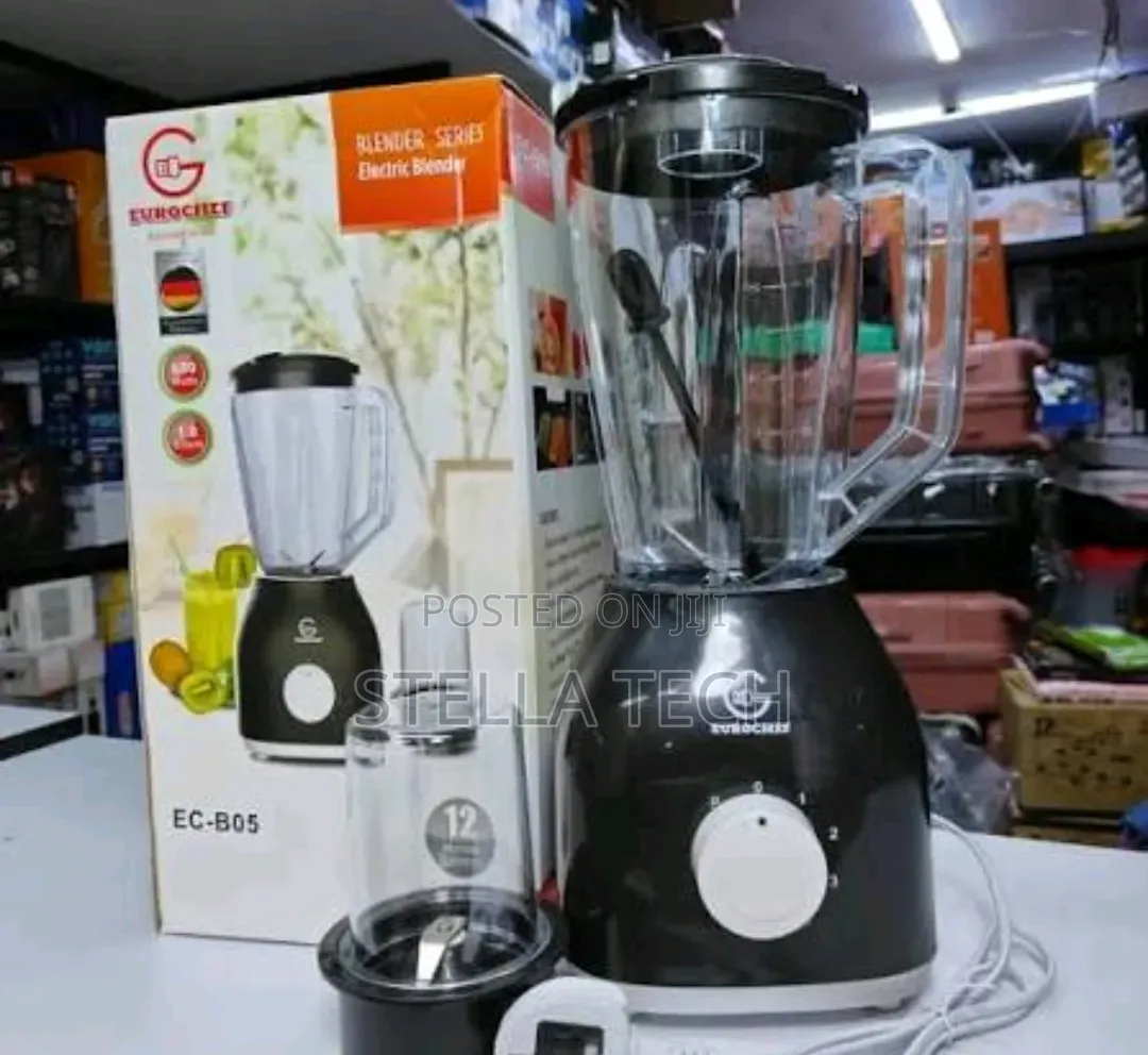 2 in 1 Eurochef 1.8 Liter With 4 Speed 3 Pin (With Fuse) Blender