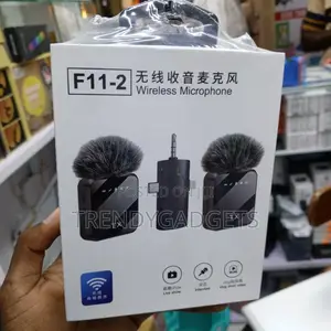 F11-2 Dual Wireless Lavalier Mic 3-in-1 for iPhone Android