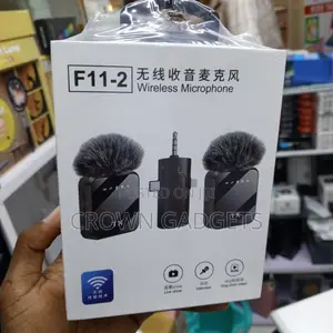 F11-2 Dual Wireless Lavalier Mic 3-in-1 for iPhone Android