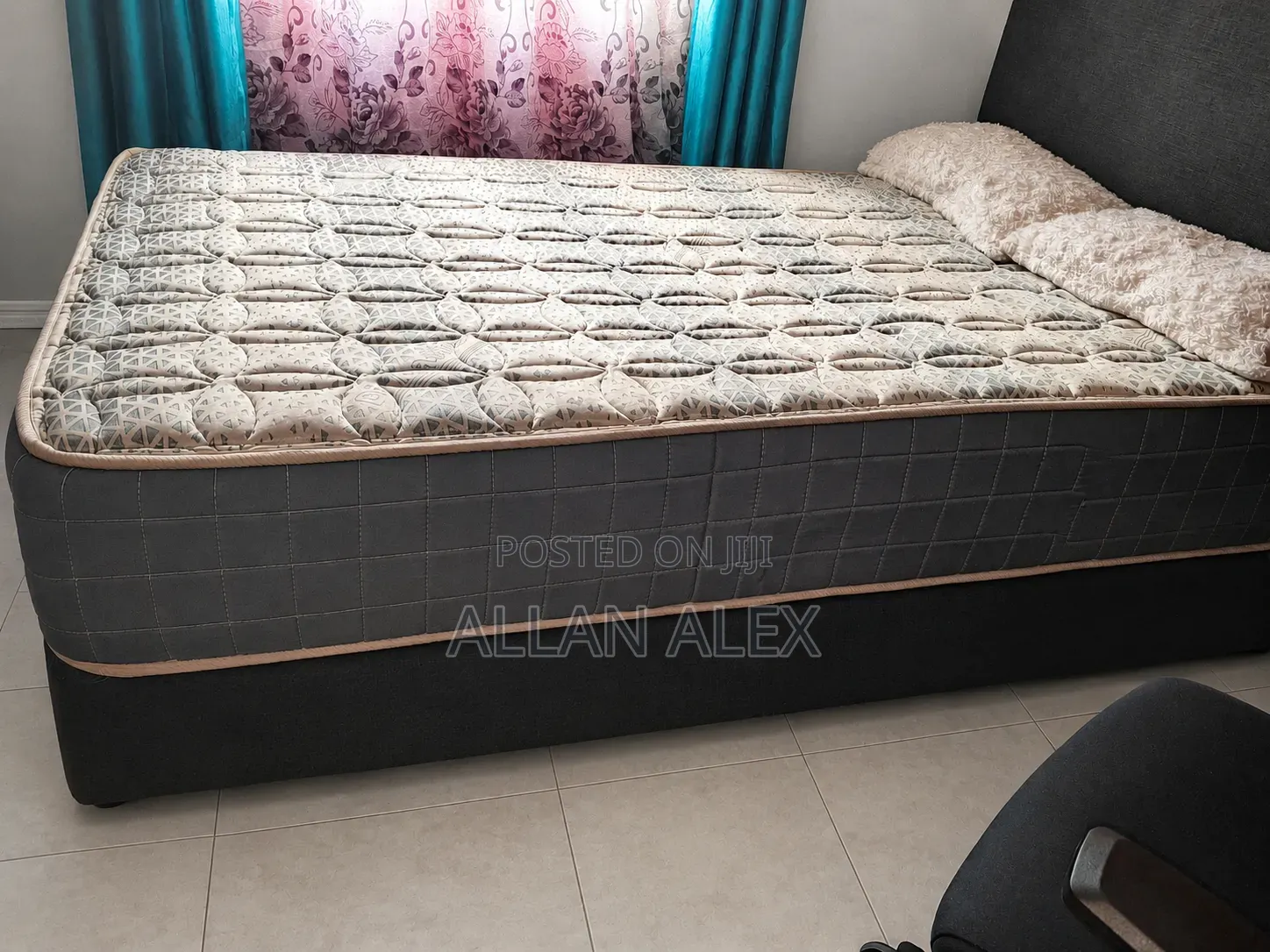 QUICK SALE: Dr. Mattress ASOS Grey Bed + Contour Pro Luxury Mattress