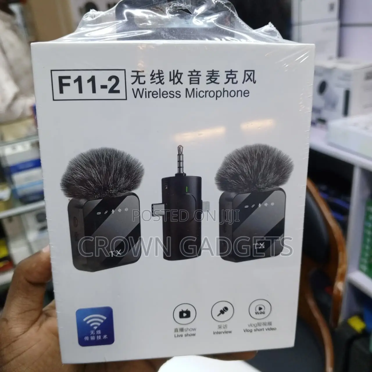 F11-2 2.4GHz Wireless Mic Kit for Vlogging Interviews