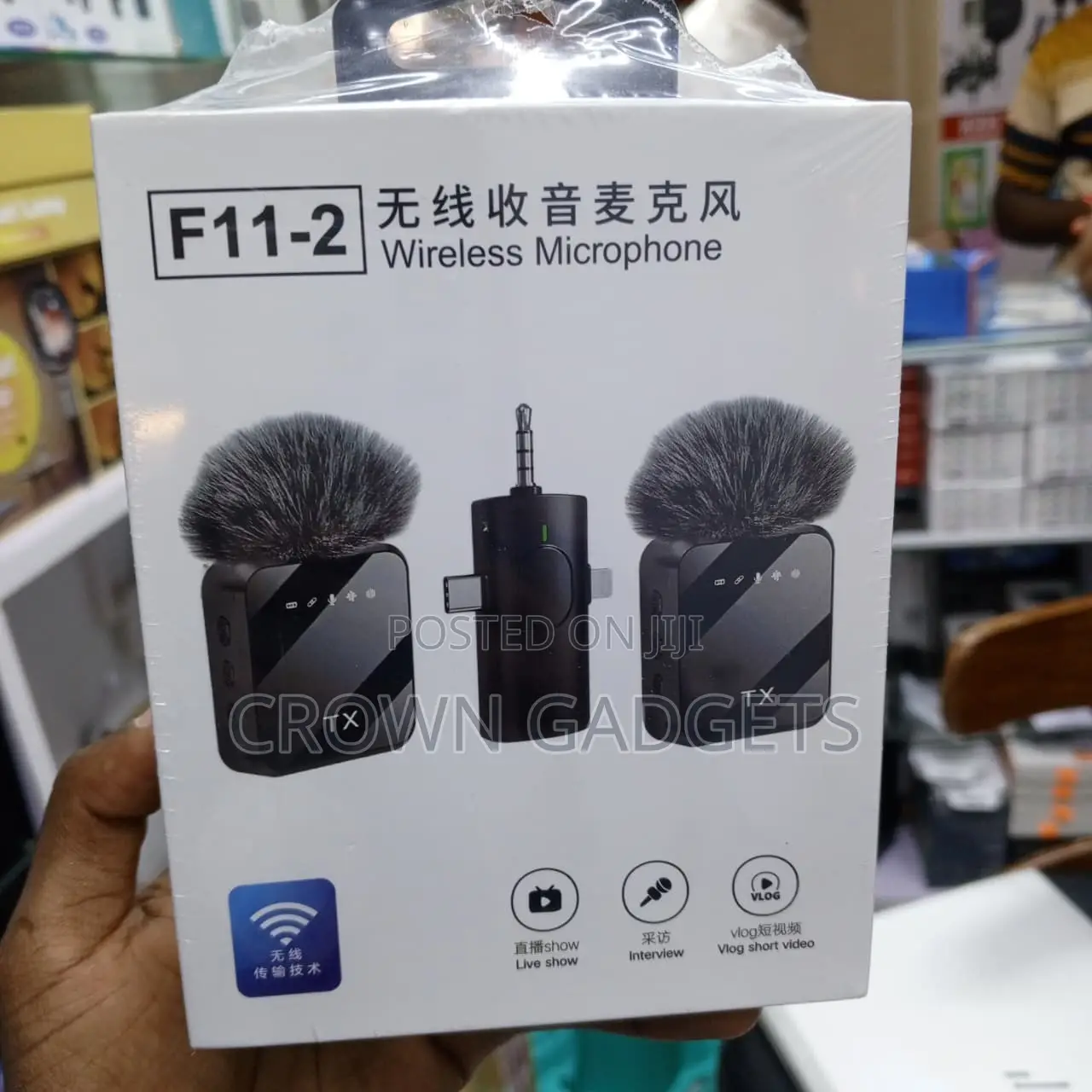 F11-2 Wireless Lavalier Mic for iPhone Android Cameras