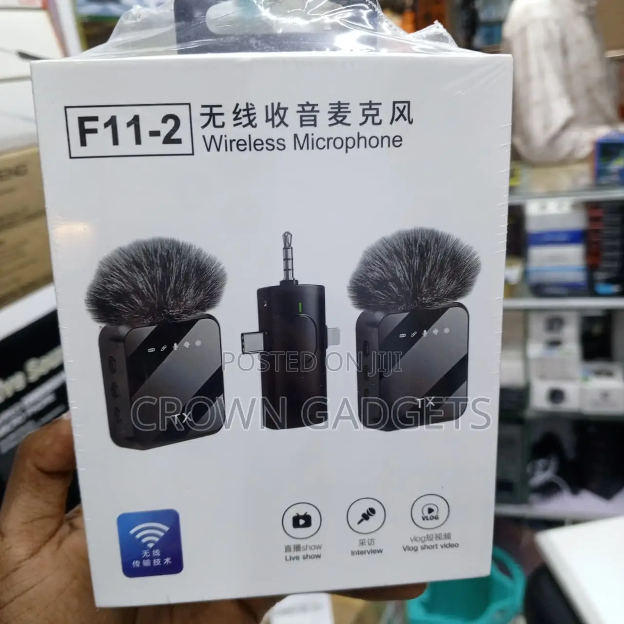 F11-2 Wireless Lavalier Mic for iPhone Android Cameras
