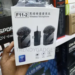 F11-2 2.4GHz Wireless Lavalier Microphone With Dual TX