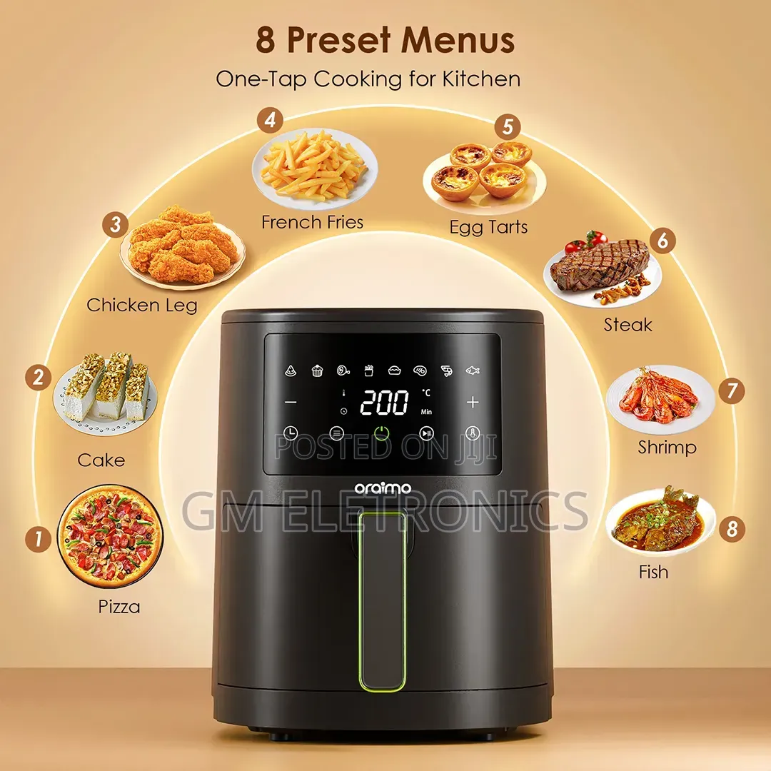 Oraimo SmartAirFryer 2 3.5L 1500W Touch Control Air Fryer.