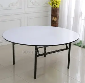 Round Table: Folding Wooden PVC Banquet Table