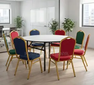 Round Table: Folding Wooden PVC Banquet Table