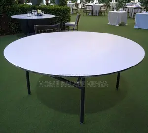 Round Table: Folding Wooden PVC Banquet Table
