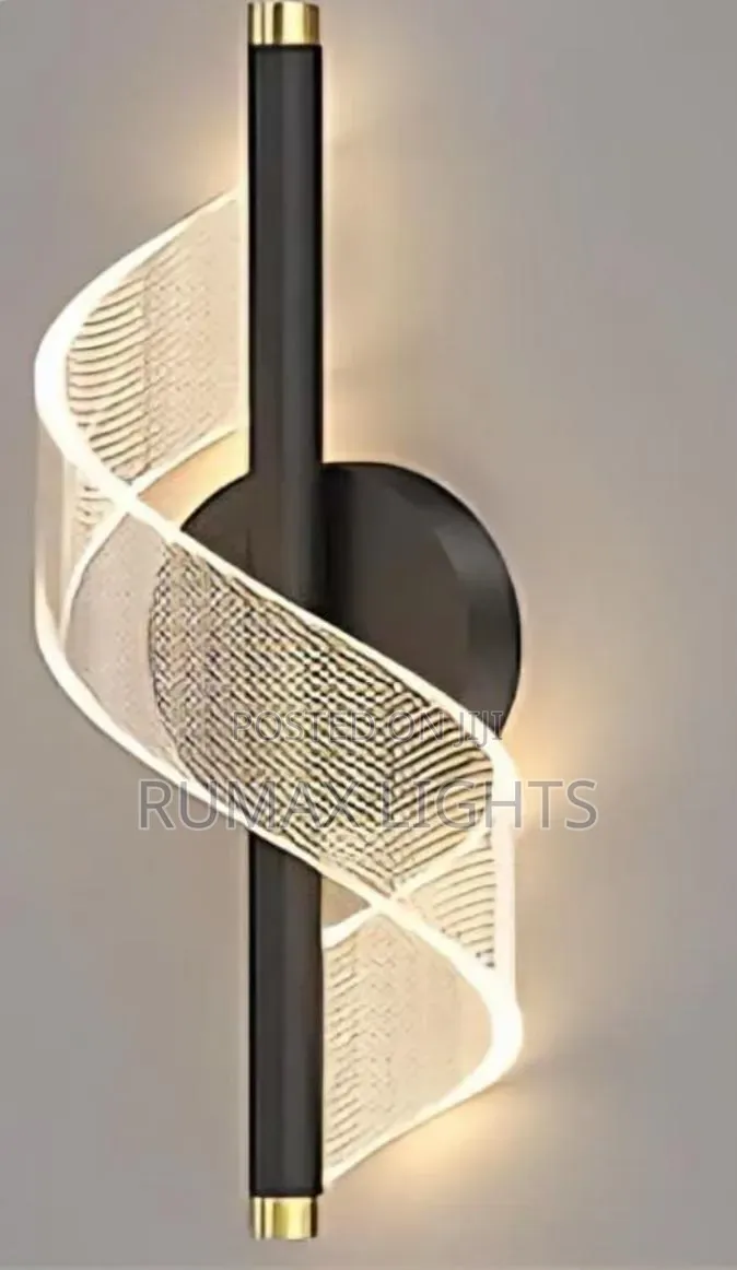 Modern Gold Spiral Led Wall Scones