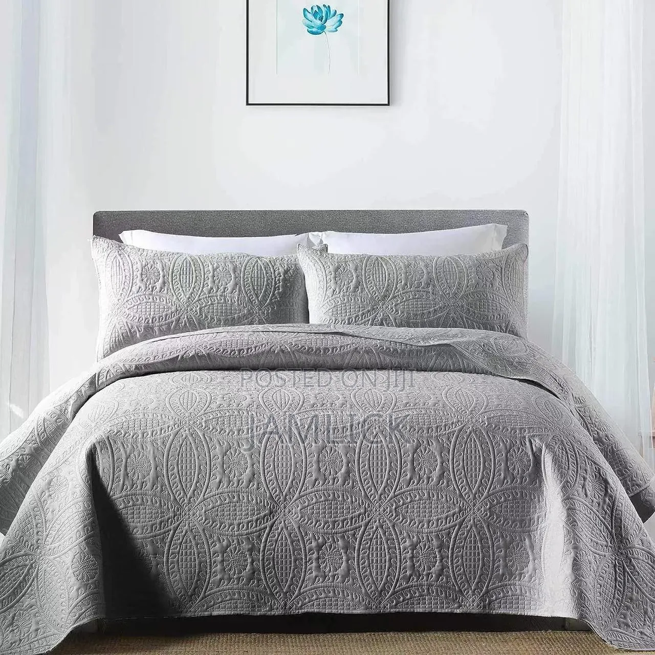 Quality Bed Cover Set 220x240cm With 2 Pillow Cases - SL