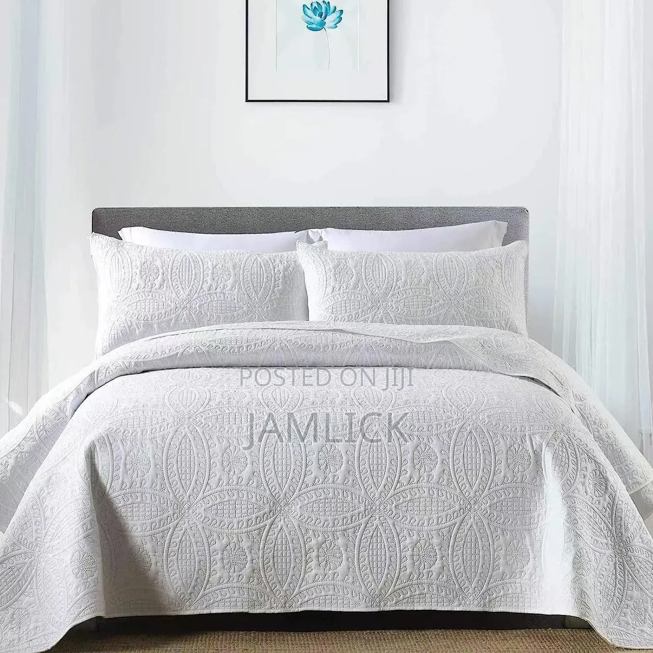 Quality Bed Cover Set 220x240cm With 2 Pillow Cases - SL