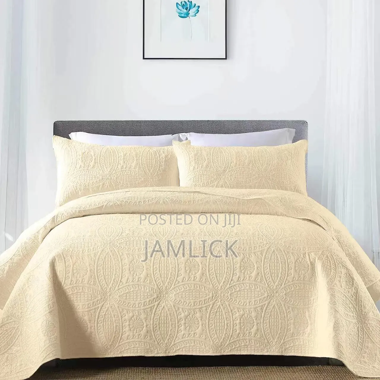 Quality Bed Cover Set 220x240cm With 2 Pillow Cases - SL