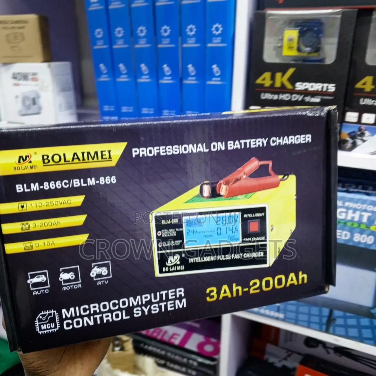 Bolaimei 12V 24V Automatic Battery Charger With Pulse Repair