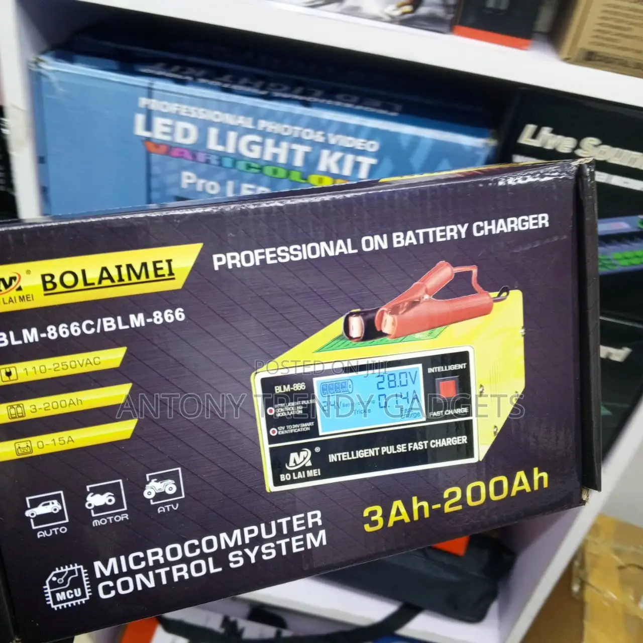 BLM-866 Intelligent Pulse Charger for Car Motorcycle Battery