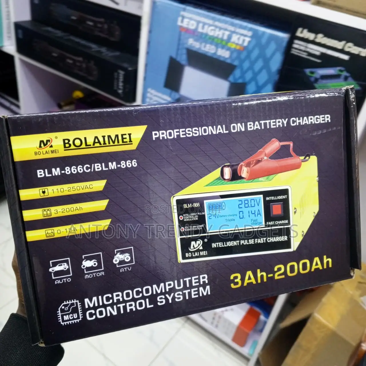 12V 24V Digital Battery Charger for Lead Acid Batteries