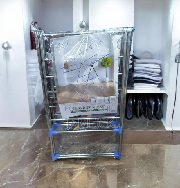 Portable Stainless Steel Foldable Clothes Hanger Rack - Sl