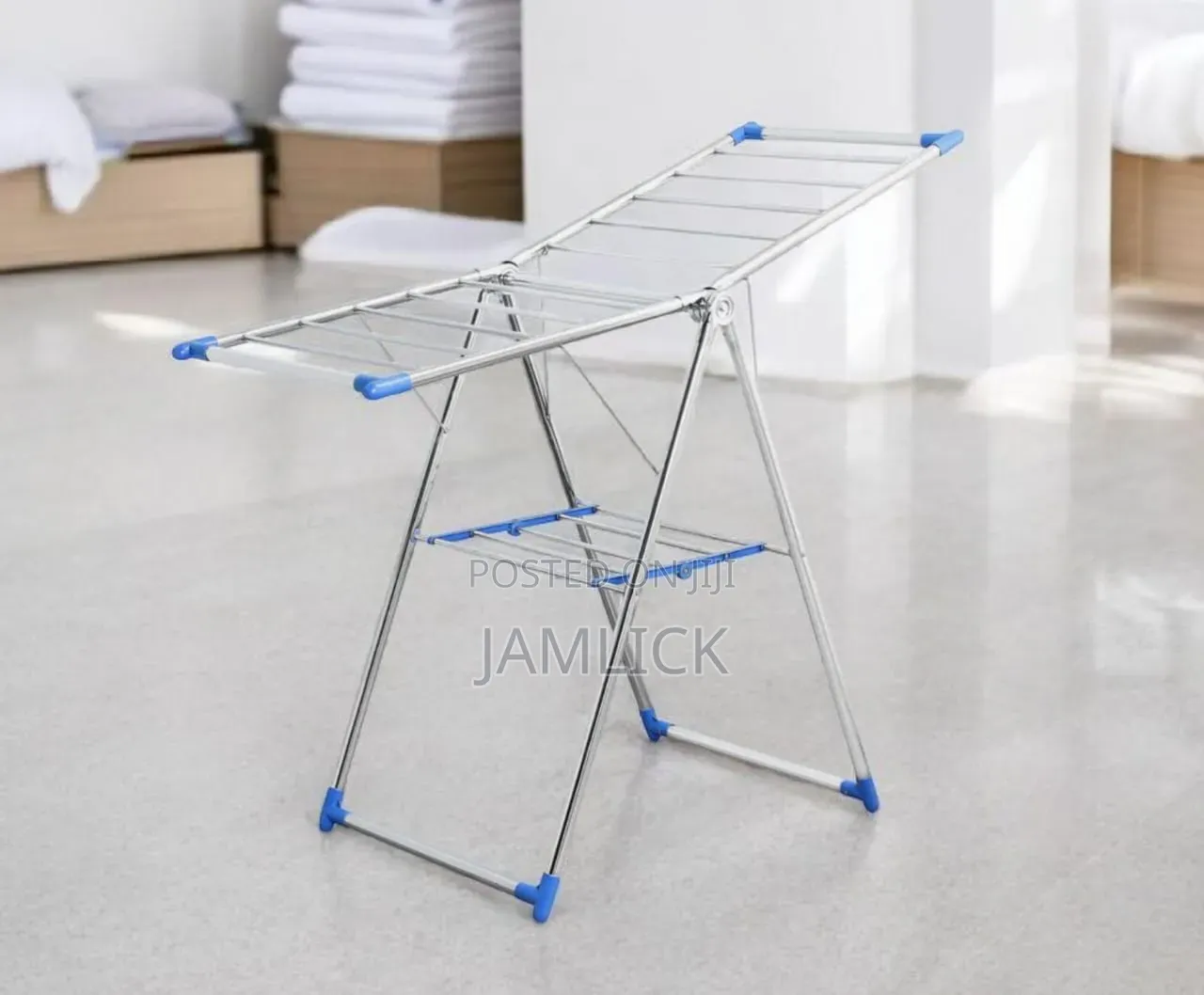 Portable Stainless Steel Foldable Clothes Hanger Rack - Sl