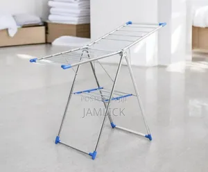 Portable Stainless Steel Foldable Clothes Hanger Rack - Sl