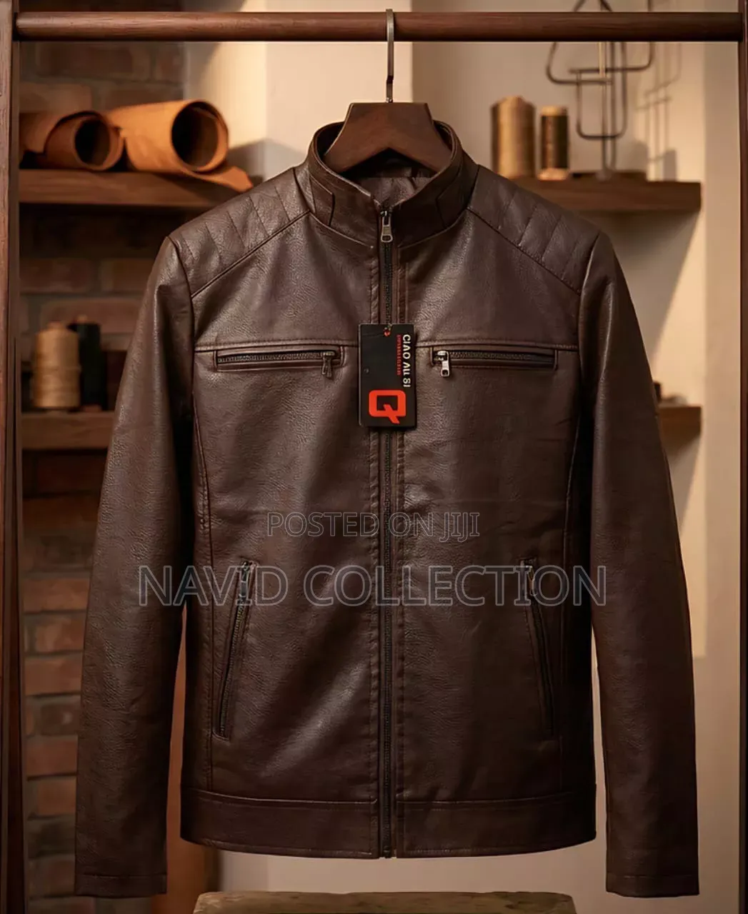 Coffee Leather Jacket