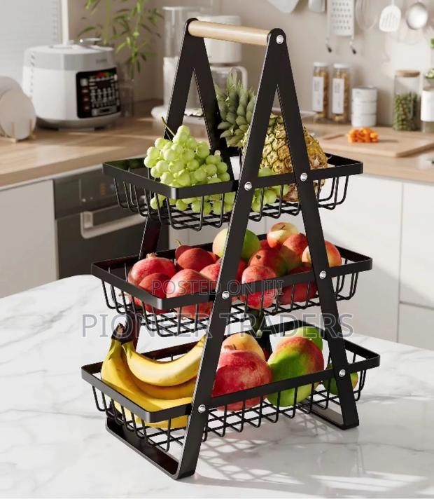 Triangular 3 Layer 3 Tier Metallic Mesh