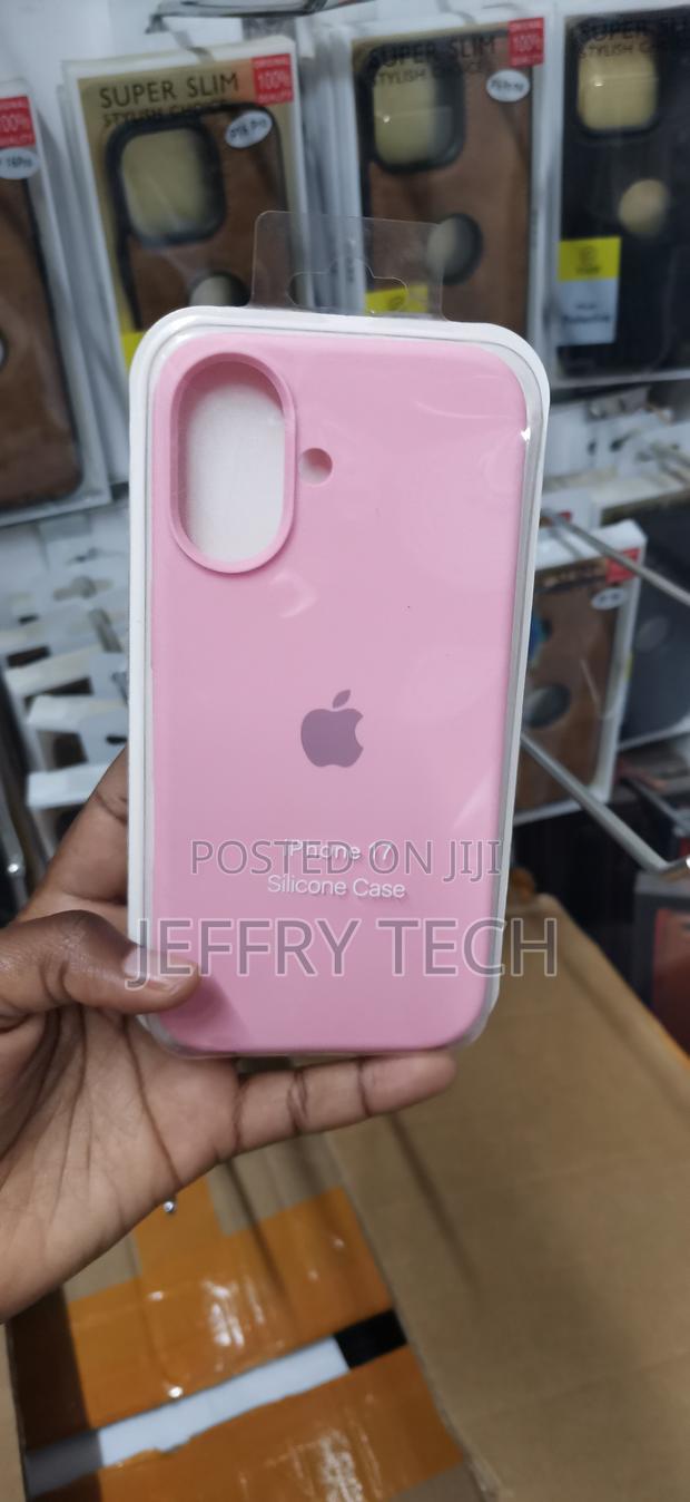 Pink Silicone Protective Case for the iPhone 17. - main view