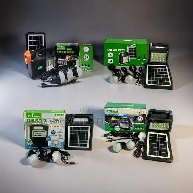 Efficient Portable Home Solar Lighting System Kits With Led Bulbs