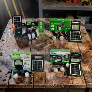 Innovative Portable Home Solar Lighting System Kits With Led Bulbs