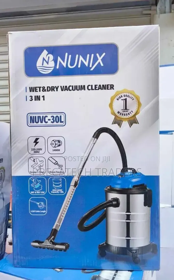 Nunix 30L Wet Dry Vacuum Cleaner 1400W – 3 in 1