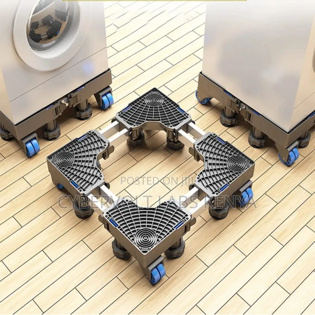 Adjustable Washing Machine Refrigerator Stand With Wheels