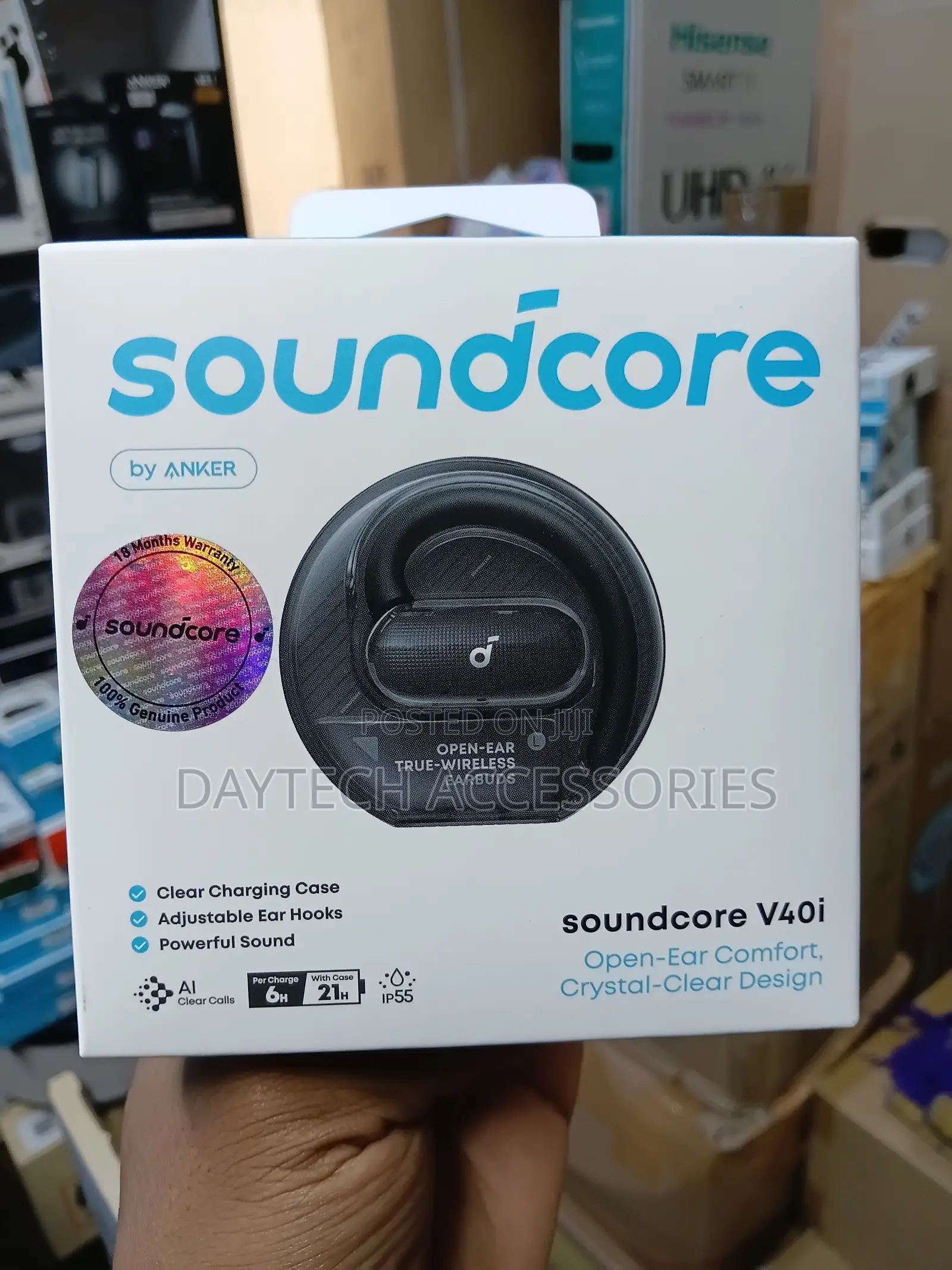 Anker Soundcore V40i – Open-Ear Bluetooth 5.4 Earphones in Black