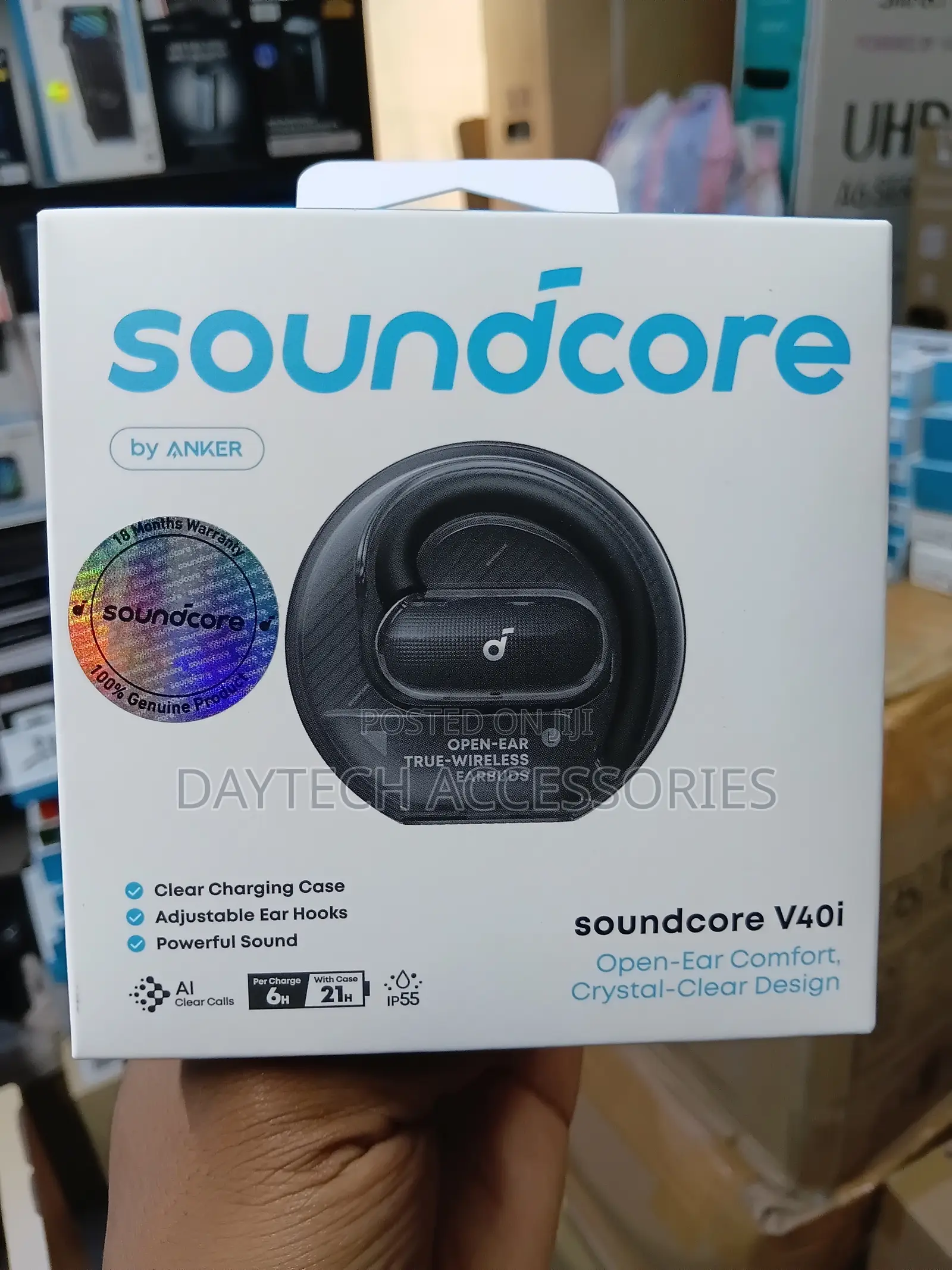 Anker Soundcore V40i – Open-Ear Bluetooth 5.4 Earphones in Black