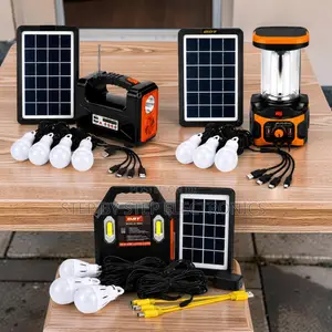 Ultra-Bright Portable Home Solar Lighting System Kits With Led Bulbs