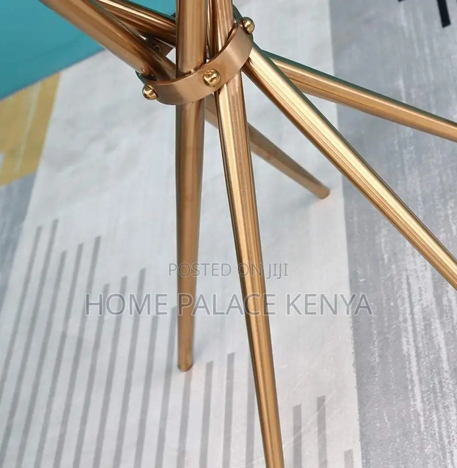 Round Table: Marble Dining Table With Flared Gold Legs