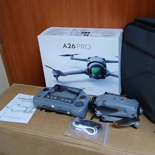 Dark Grey 360 Degree A26 Pro GPS Drone With UHD Cam Quadcopter