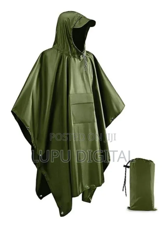 Rain Coat Ponchos -Perfect for Hiking and Outdoors Blue,green and Blac