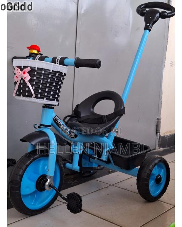 Unisex Kids Tricycle With Push Handle - main view