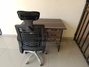 Office Desk + Mesh Chair