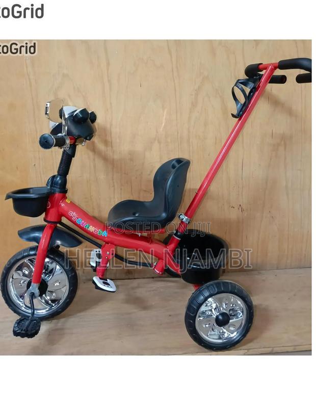 Baby Tricycle With Push Handle and Storage Basket