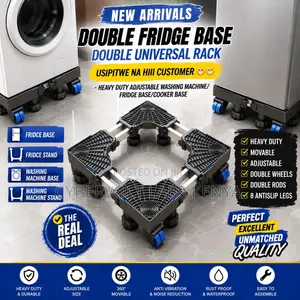 Adjustable Washing Machine Refrigerator Stand With Wheels