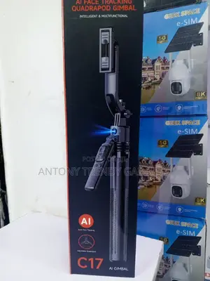 C17 Smart AI Auto Face Tracking Phone Holder With Remote